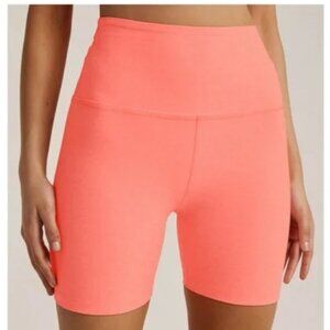 Beyond Yoga Spacedye Keep Pace 5" Biker Short in Electric Peach Heather - Size M
